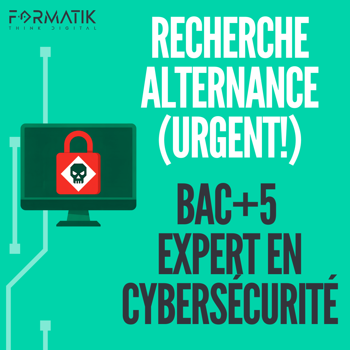 Recherche alternance Bac+5 Expert en Cybersécurité